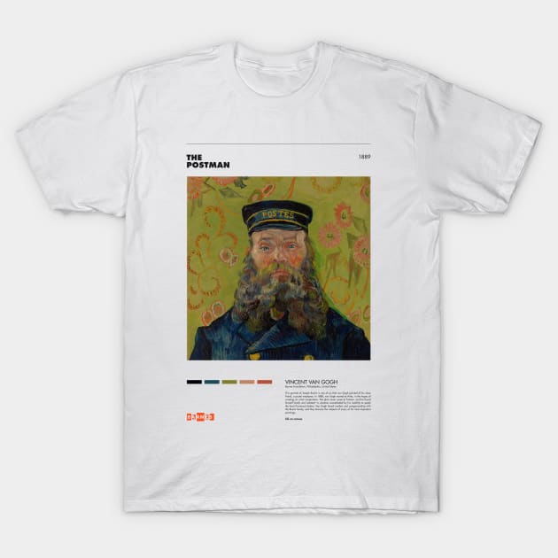 Vincent Van Gogh - The Postman - Portrait of Joseph Roulin - Minimalist Art Poster Series T-Shirt by notalizard